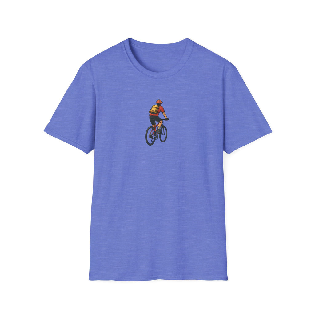 Cyclist with Backpack T-Shirt