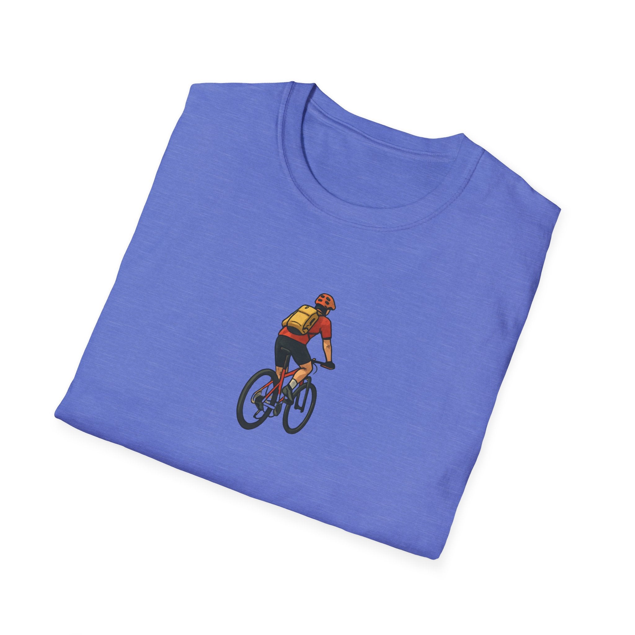 Cyclist with Backpack T-Shirt