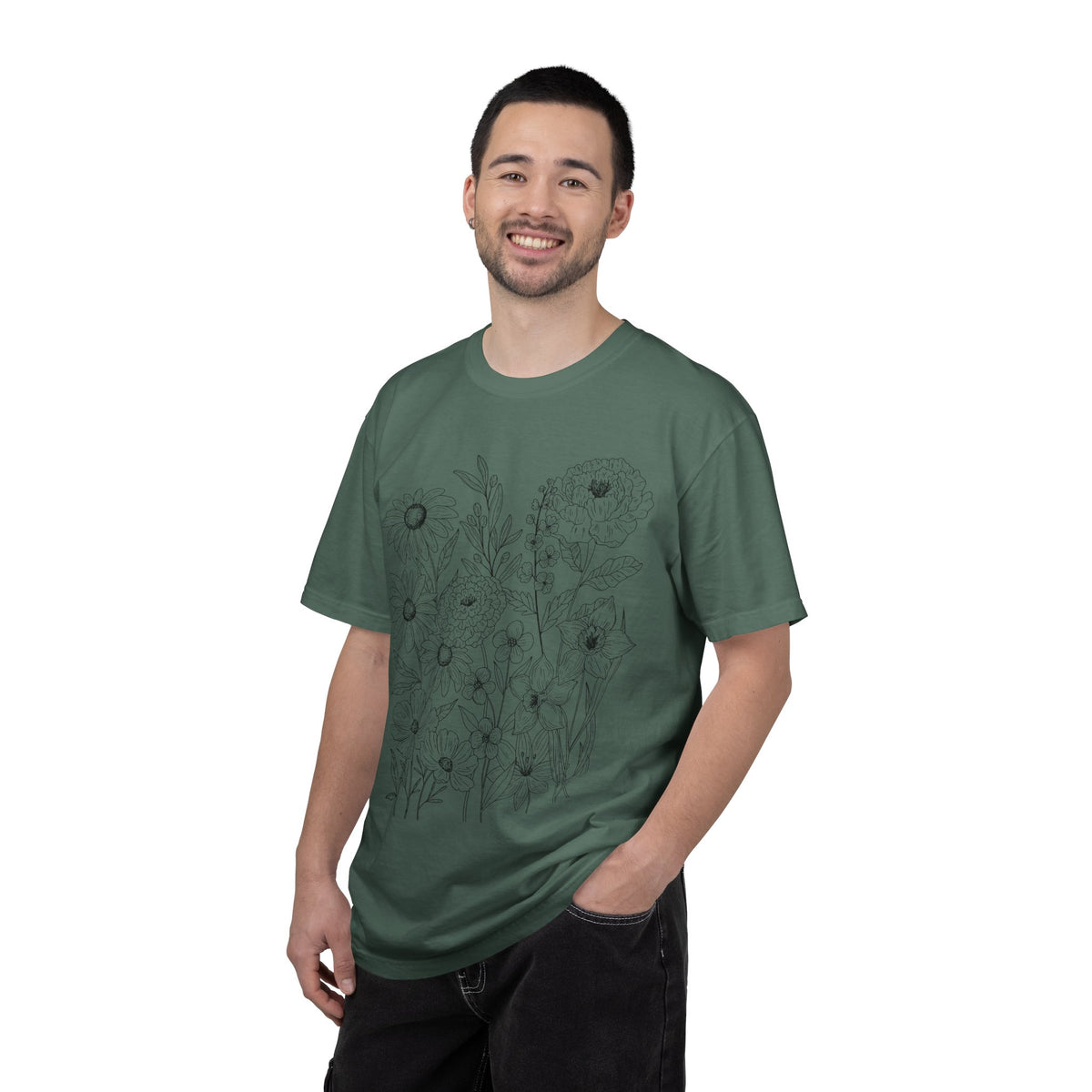 Vintage Botanical Wildflower Tee | Comfort Colors 1717