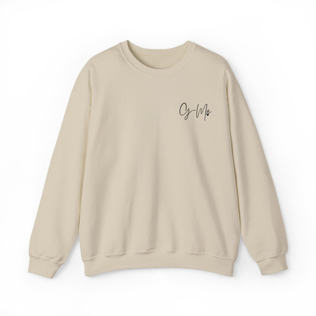 Embroidered G Ma Sweatshirt Gildan 18000 Grandma Crewneck Minimalist Grandma Gift Mothers Day Gift Made in USA