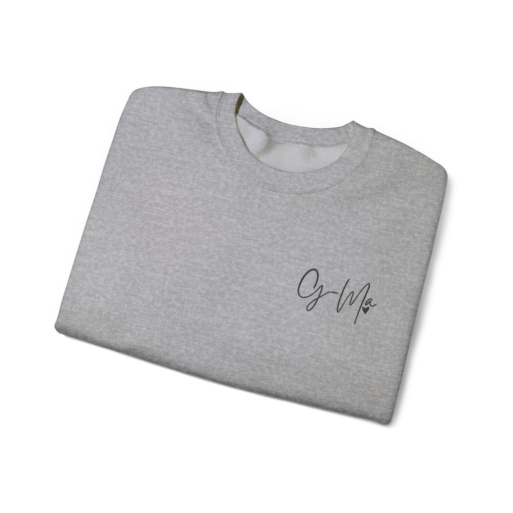 Embroidered G Ma Sweatshirt Gildan 18000 Grandma Crewneck Minimalist Grandma Gift Mothers Day Gift Made in USA