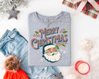 Retro Santa Tee, Santa Tee, Vintage Graphic Tee, Merry Christmas Shirt, Vintage Santa Graphic Tee, Classic Christmas, Gildan 64000, Gift, Christmas Gift
