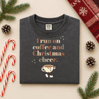 Retro 'I Run on Coffee and Christmas Cheer' T-Shirt — Vintage Coffee Cup Holiday Tee