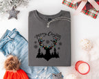 Christmas Elk Unisex T-Shirt with Antler Lights