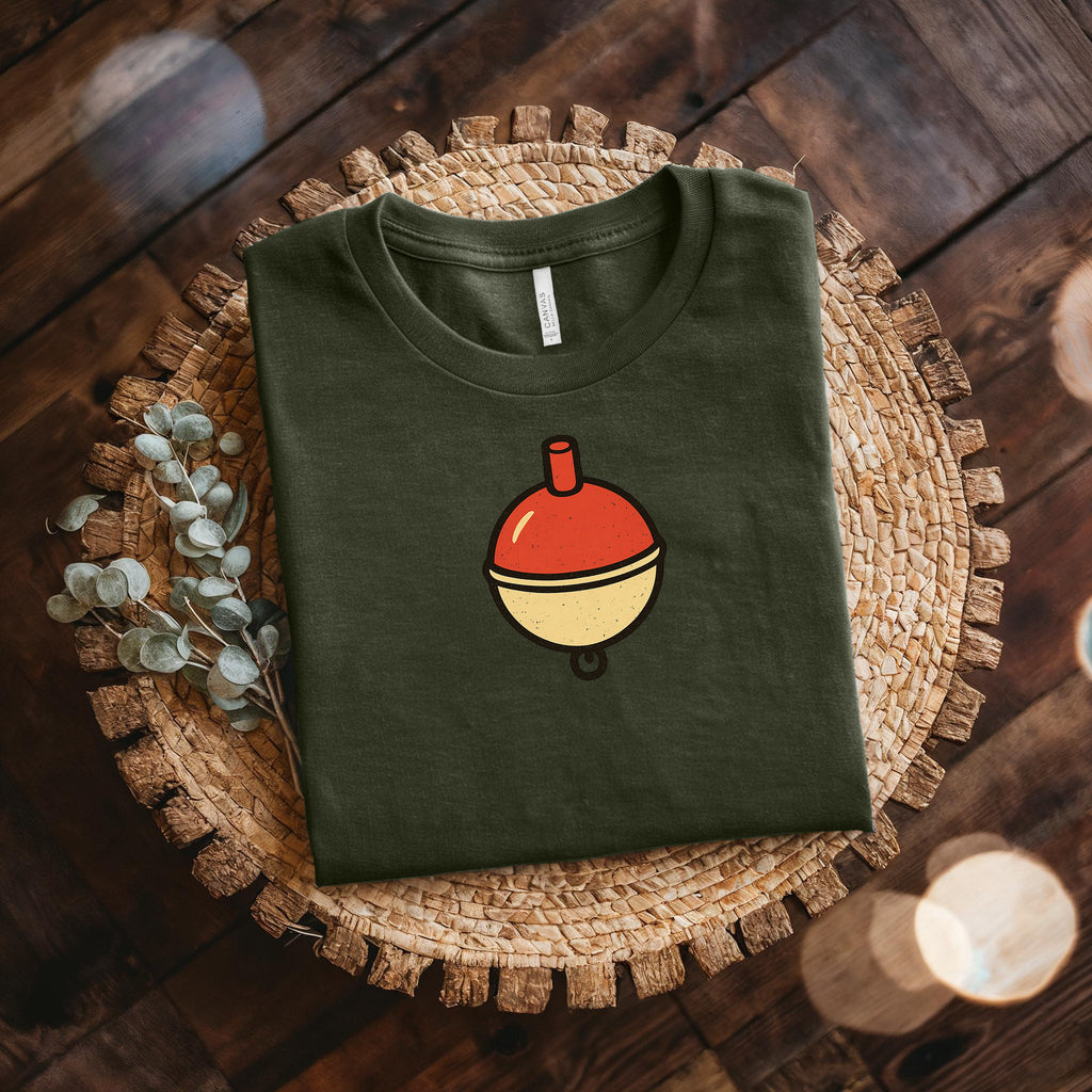 Fishing Bobber T-Shirt — Minimal Retro Float Graphic Tee