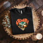 Adventure Heart Camping Tee — Retro Nature Campfire Graphic Shirt Bella + Canvas 3001