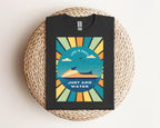 Beach Vibes T-Shirt — "Just Add Water" Surf Sunset Graphic Tee Wave Runnner, Gildan 64000