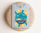 Beach Vibes T-Shirt — "Just Add Water" Surf Sunset Graphic Tee Wave Runnner, Gildan 64000