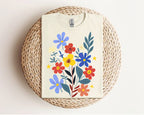 Floral Bouquet Tee — Colorful Wildflower Graphic T-Shirt Gildan 64000