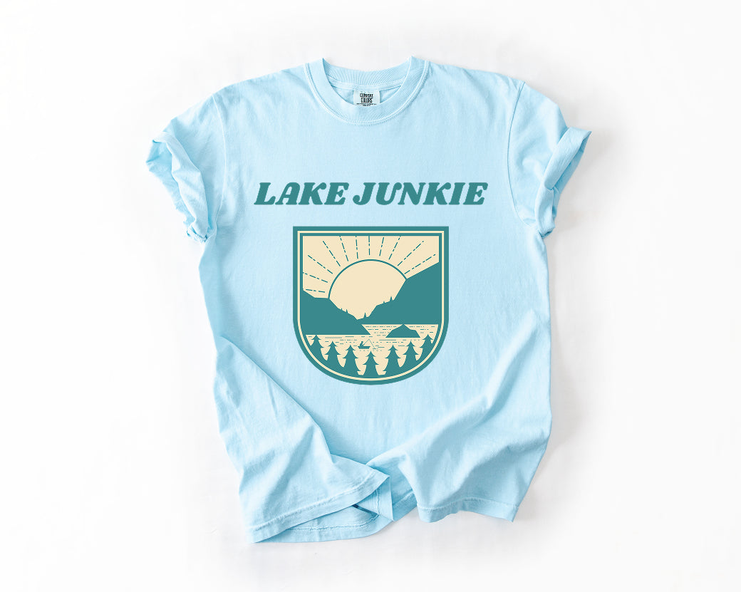 Lake Junkie T-Shirt — Vintage Lakeside Sun & Pines Tee