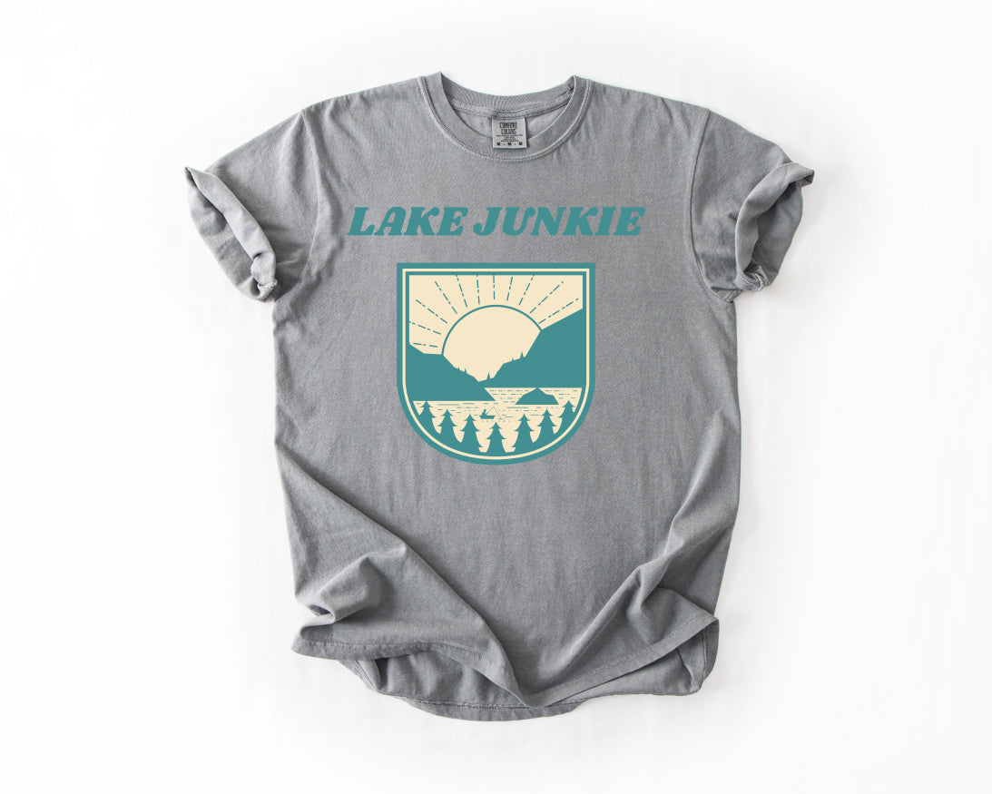 Lake Junkie T-Shirt — Vintage Lakeside Sun & Pines Tee