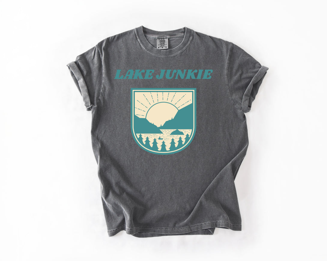 Lake Junkie T-Shirt — Vintage Lakeside Sun & Pines Tee