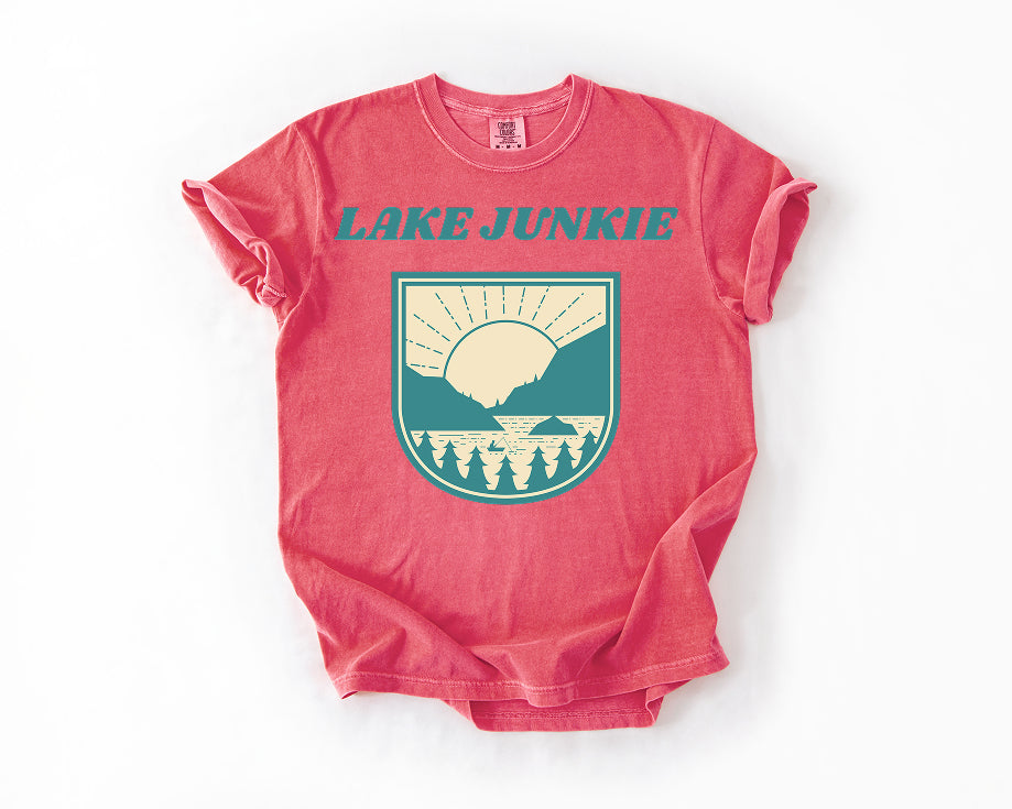 Lake Junkie T-Shirt — Vintage Lakeside Sun & Pines Tee