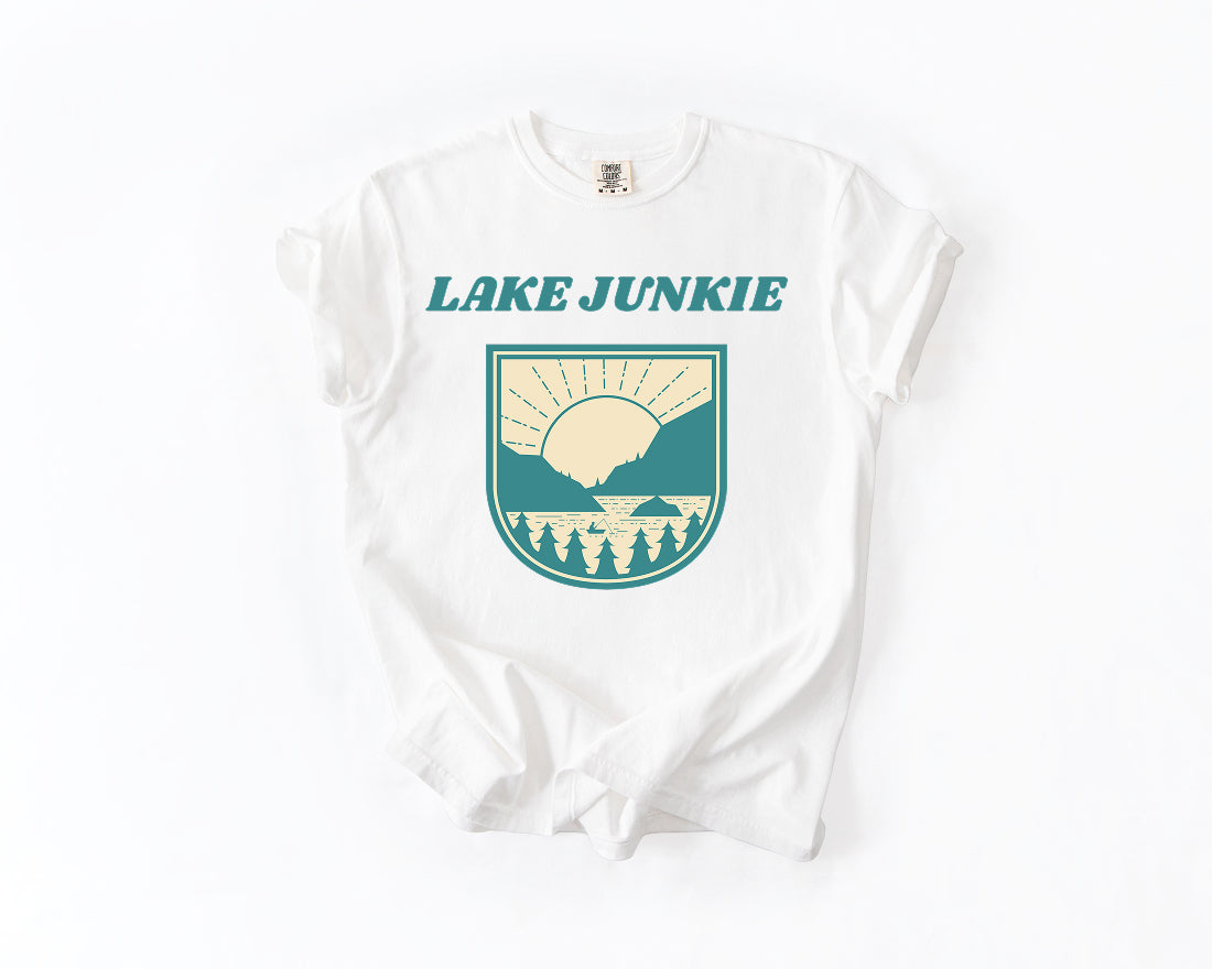 Lake Junkie T-Shirt — Vintage Lakeside Sun & Pines Tee