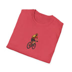 Cyclist with Backpack T-Shirt