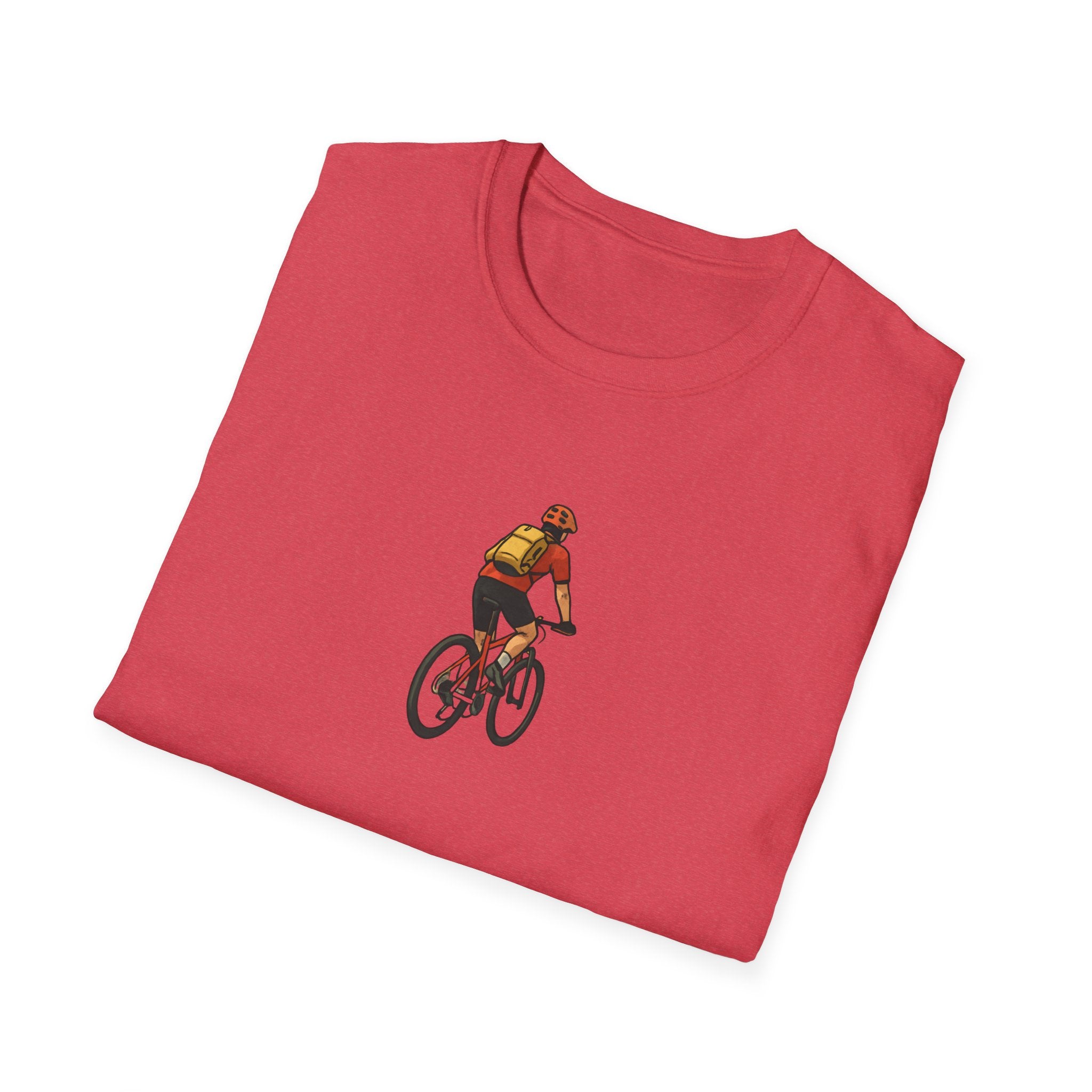 Cyclist with Backpack T-Shirt