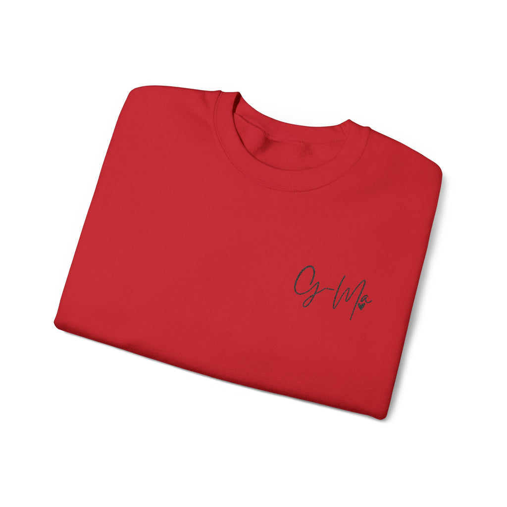 Embroidered G Ma Sweatshirt Gildan 18000 Grandma Crewneck Minimalist Grandma Gift Mothers Day Gift Made in USA