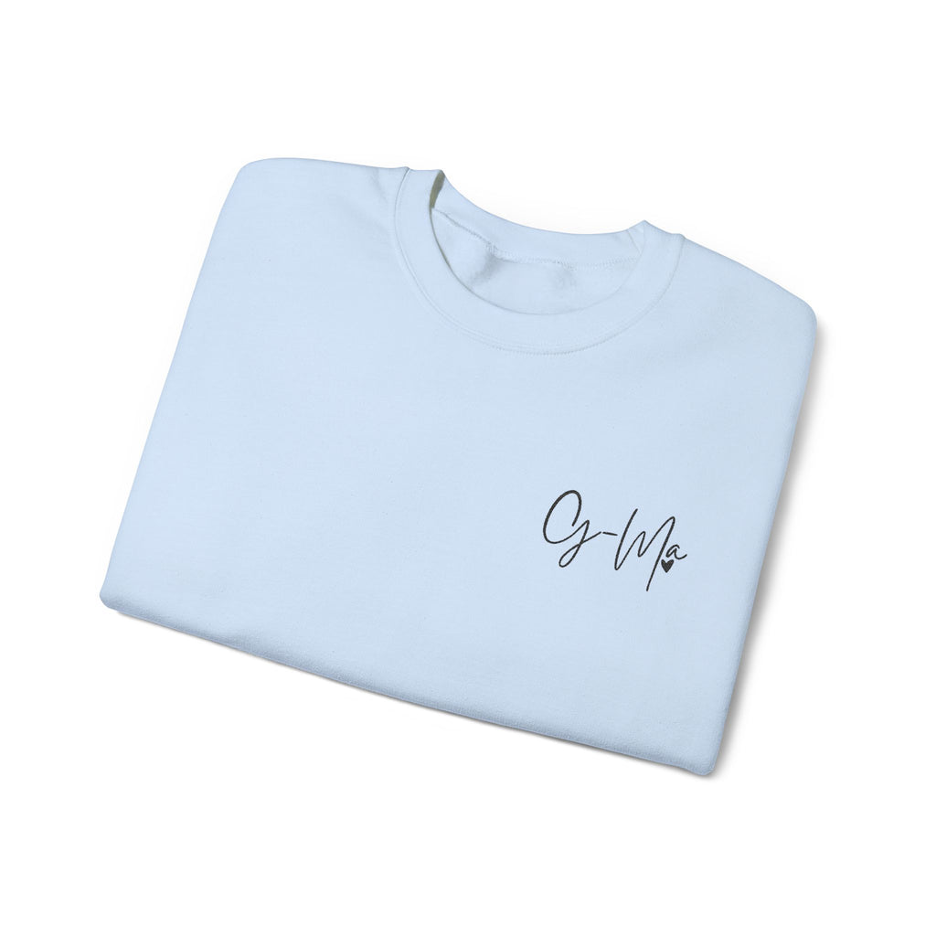 Embroidered G Ma Sweatshirt Gildan 18000 Grandma Crewneck Minimalist Grandma Gift Mothers Day Gift Made in USA