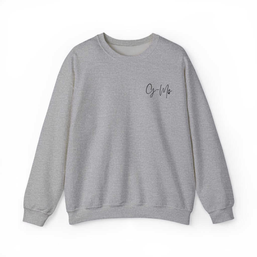 Embroidered G Ma Sweatshirt Gildan 18000 Grandma Crewneck Minimalist Grandma Gift Mothers Day Gift Made in USA
