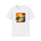 Sunset Surfer on Beach T-Shirt