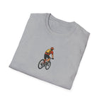 Cyclist with Backpack T-Shirt