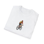 Cyclist with Backpack T-Shirt