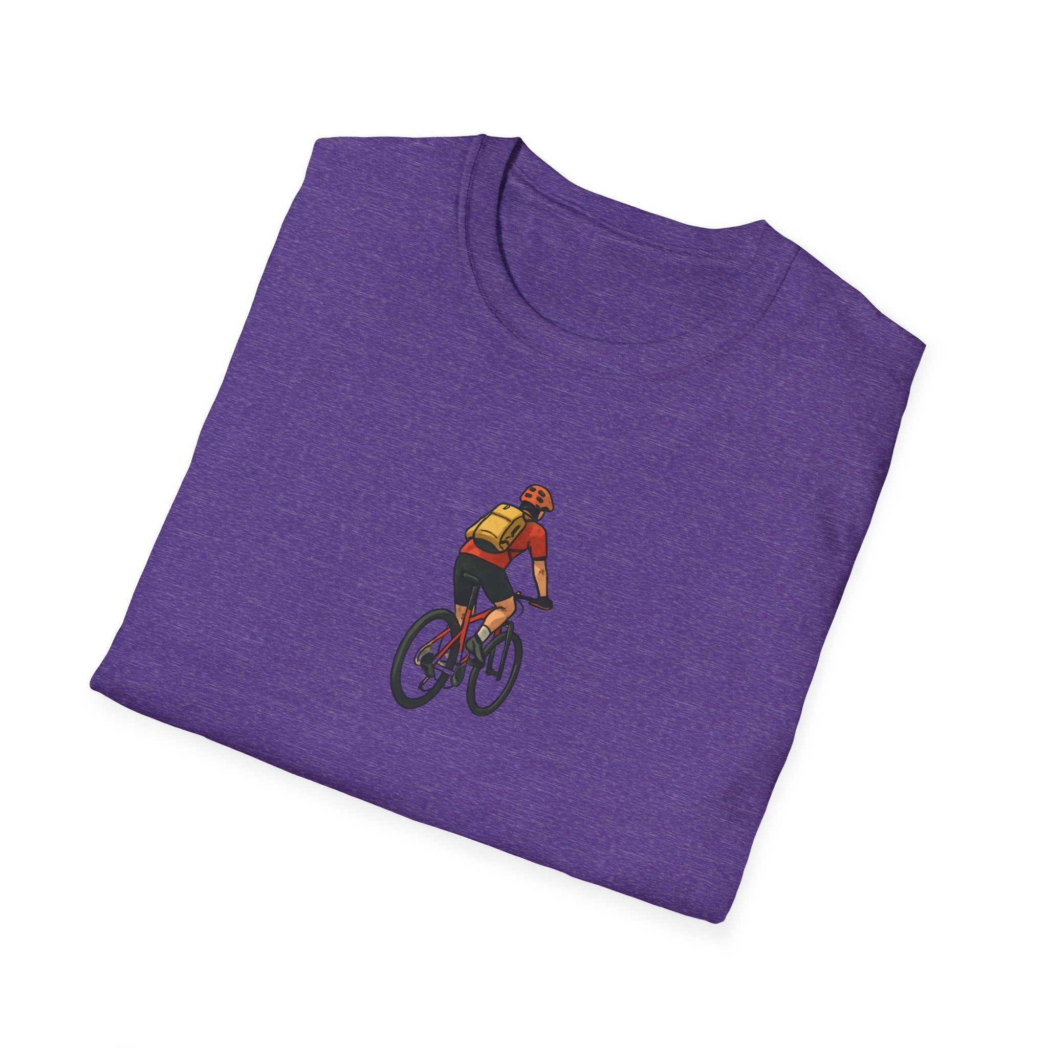 Cyclist with Backpack T-Shirt