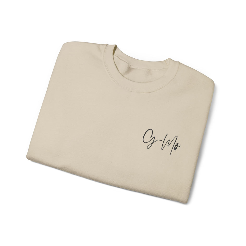 Embroidered G Ma Sweatshirt Gildan 18000 Grandma Crewneck Minimalist Grandma Gift Mothers Day Gift Made in USA